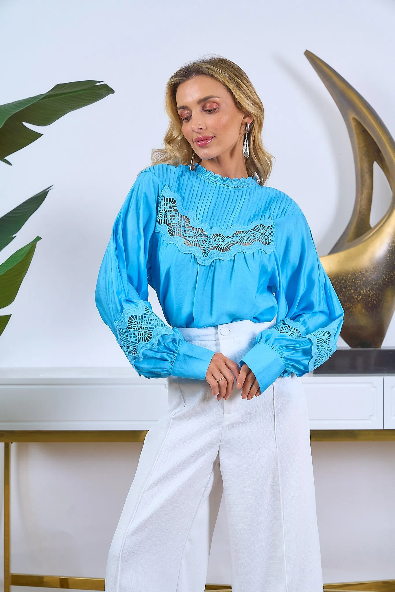 Ocean Lace Dressy Top