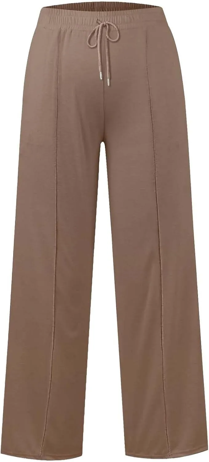 Oversized Wide Leg Sweatpants Women High Waisted Yoga Joggers with Pockets Joggers Sport Workout Active Baggy Trousers