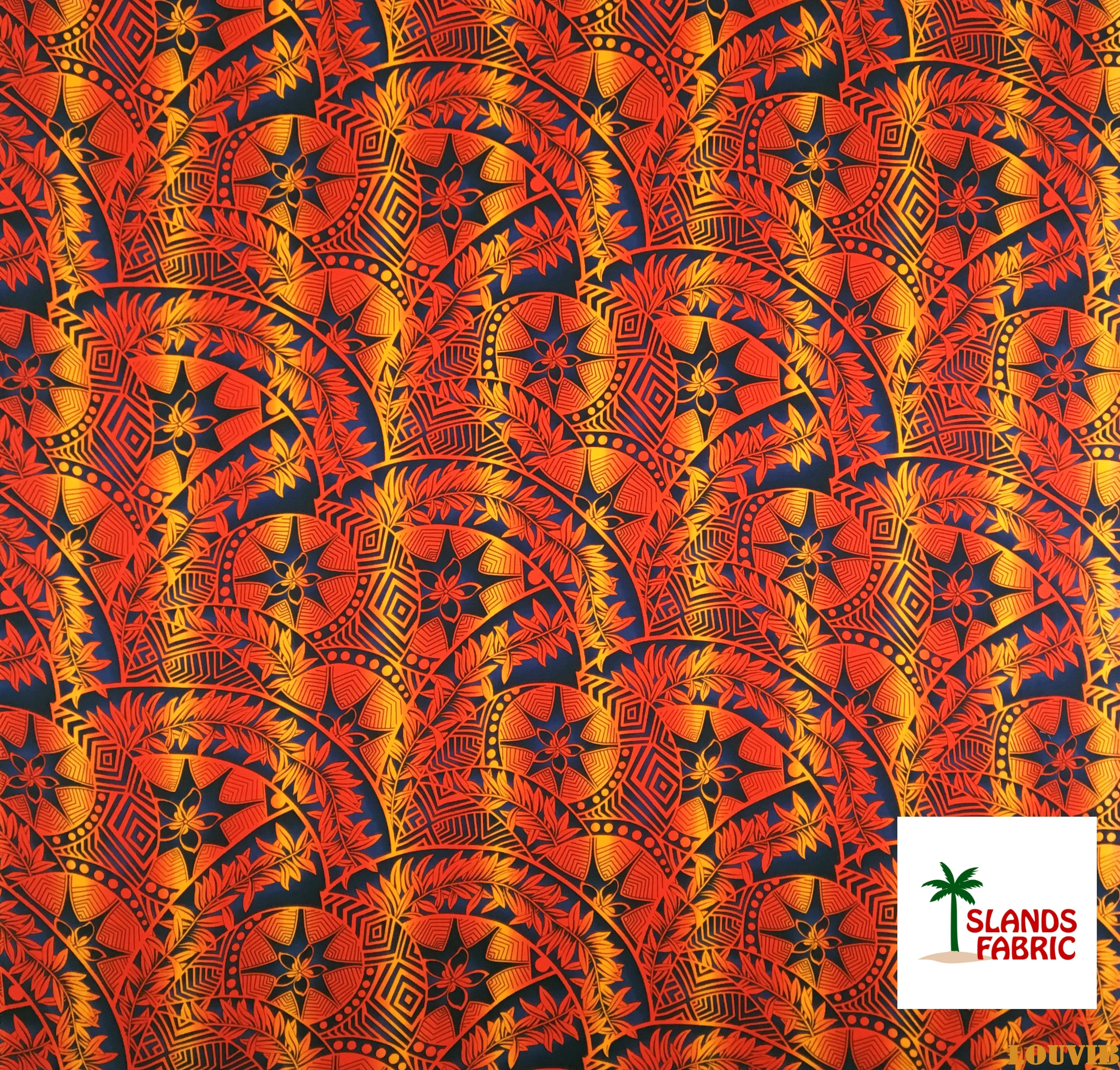 Plumeria Star Design Fabric | Rayon