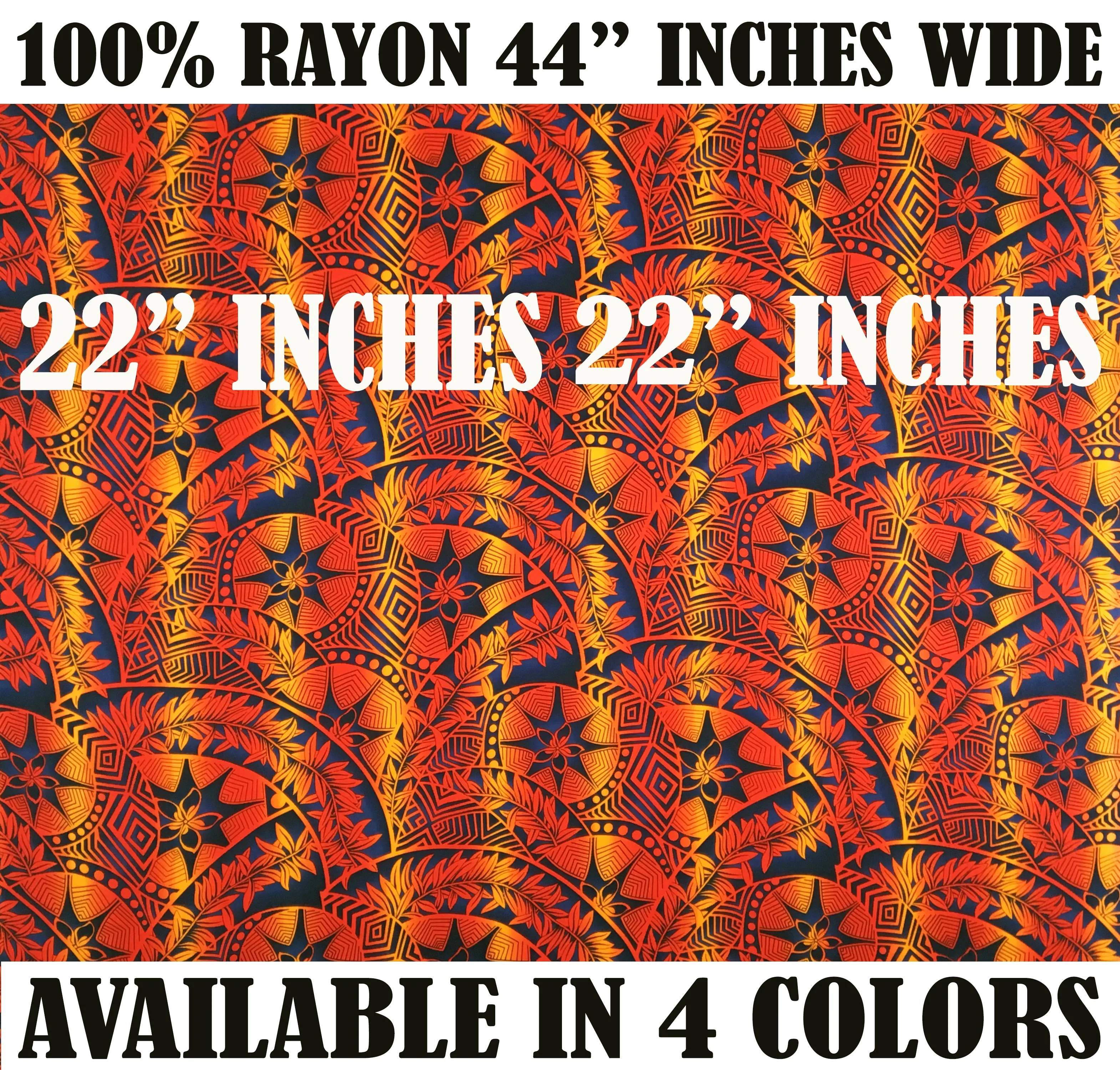Plumeria Star Design Fabric | Rayon