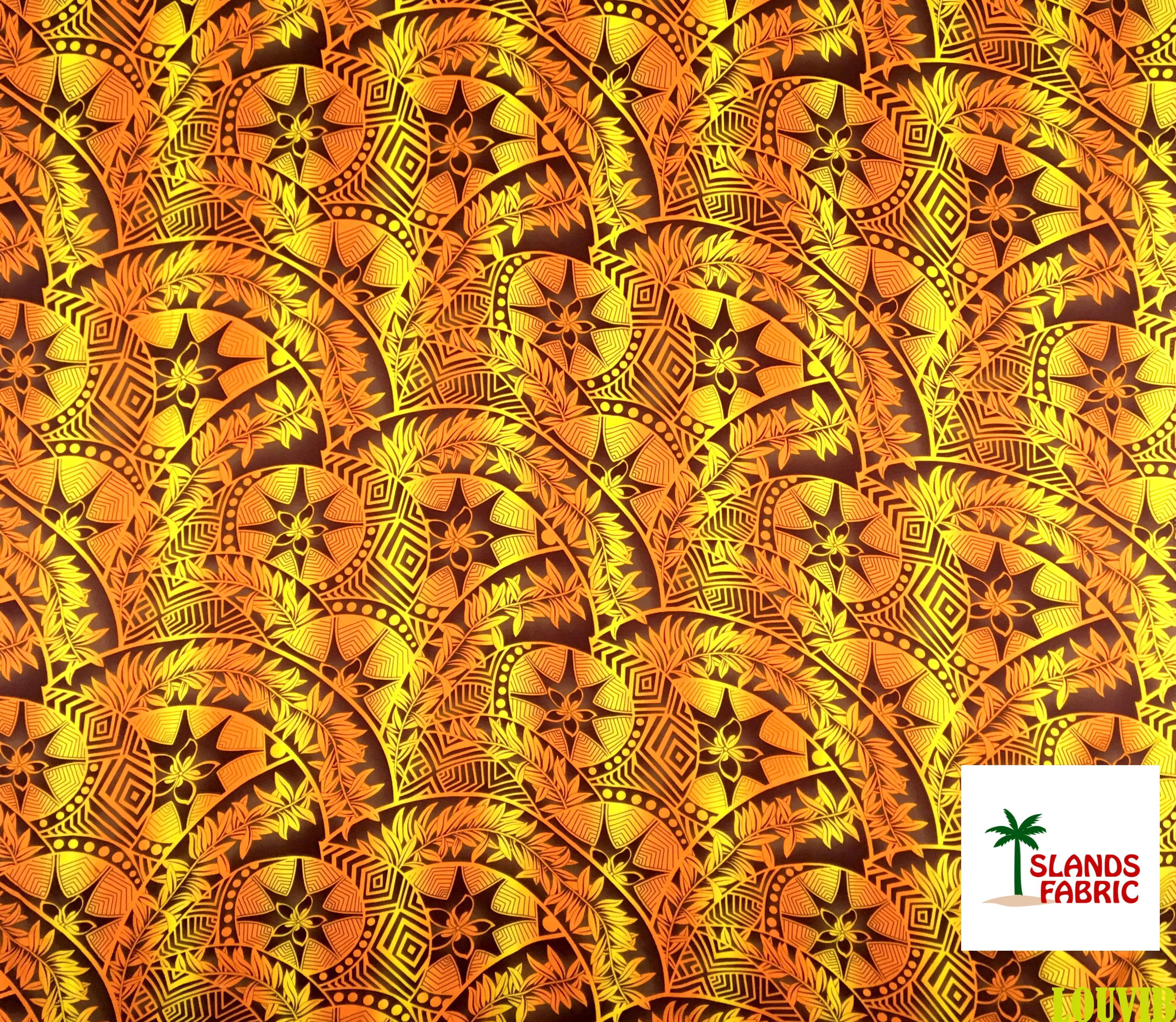 Plumeria Star Design Fabric | Rayon