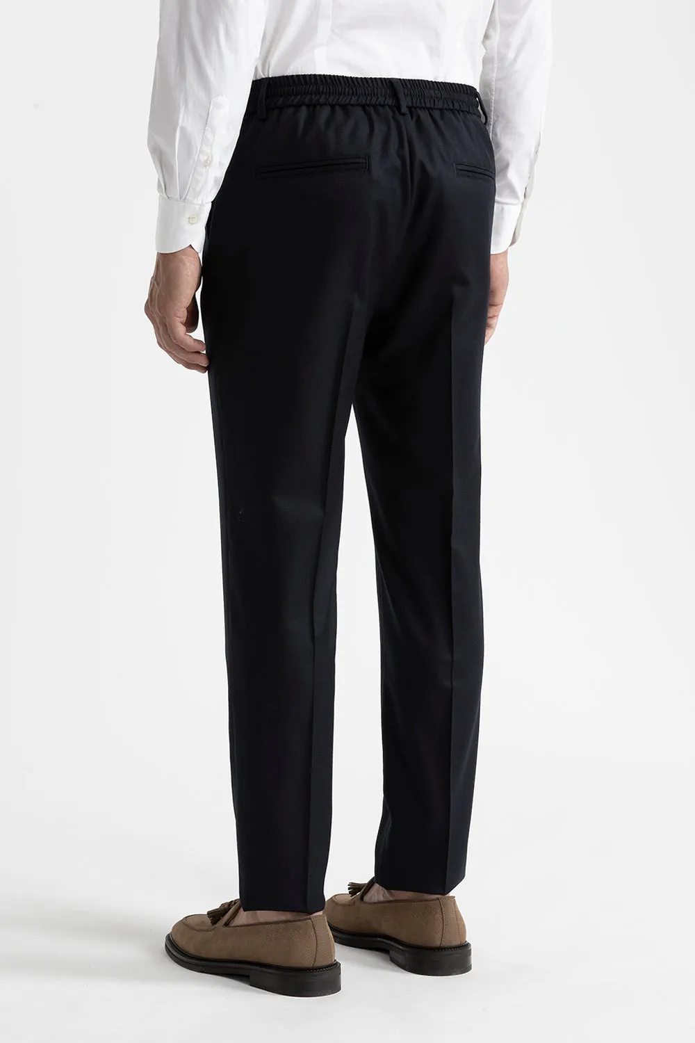 Pure wool flannel trousers