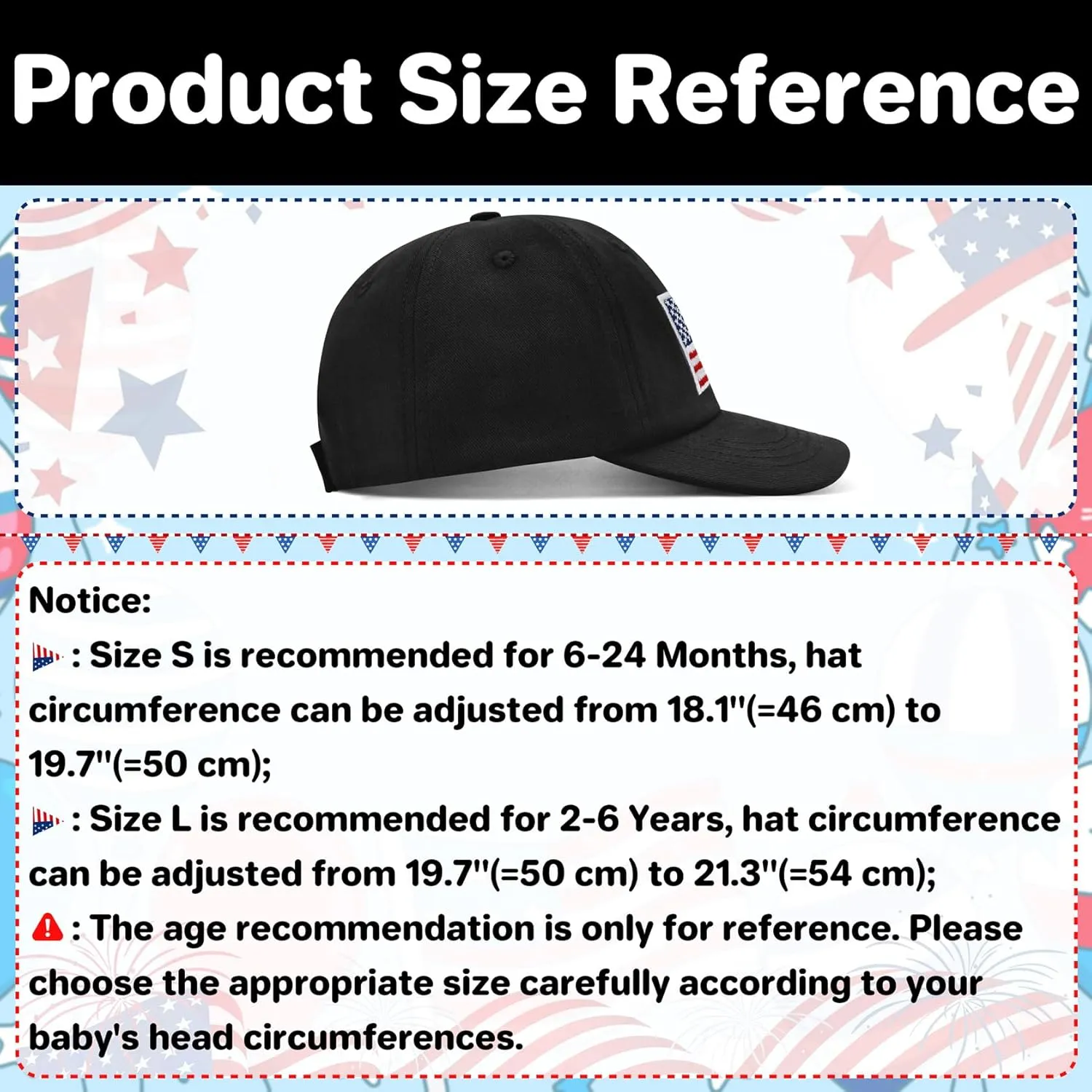 qikqik Toddler Baseball Hat Baby Baseball Cap Infant Hats Baby Ball Cap Kids 4th of July Hats Toddler American Flag Hat USA