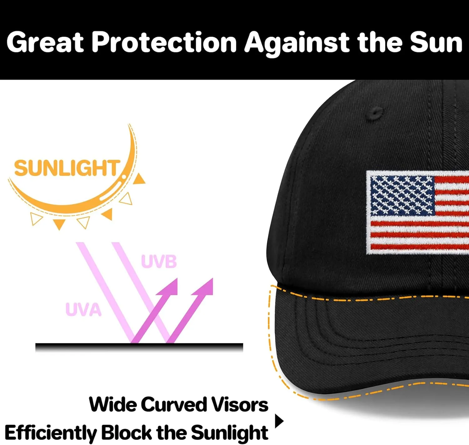 qikqik Toddler Baseball Hat Baby Baseball Cap Infant Hats Baby Ball Cap Kids 4th of July Hats Toddler American Flag Hat USA