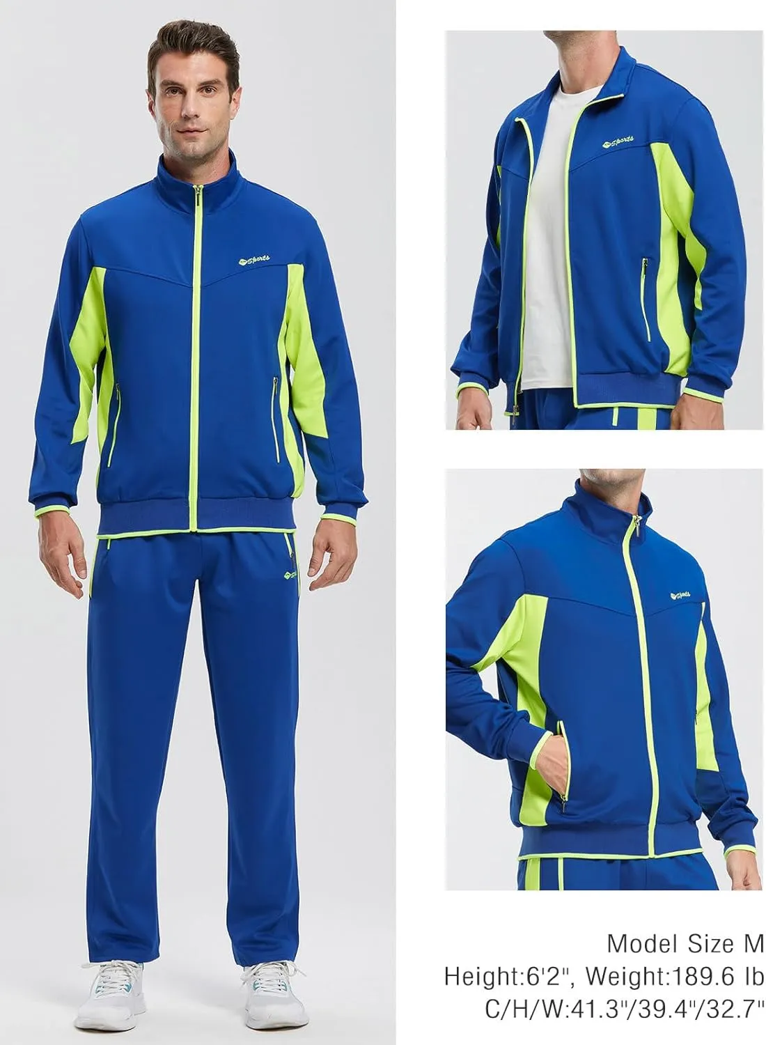 Rdruko Men's Tracksuit Sweatsuits 2 Piece Set Athletic Jogging Gym Activewear Sweat Track Suits Sets