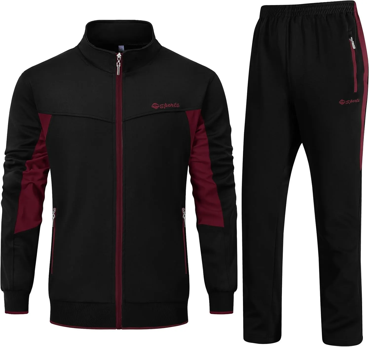 Rdruko Men's Tracksuit Sweatsuits 2 Piece Set Athletic Jogging Gym Activewear Sweat Track Suits Sets