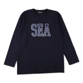 Satin Patch L/S Tee / NAVY