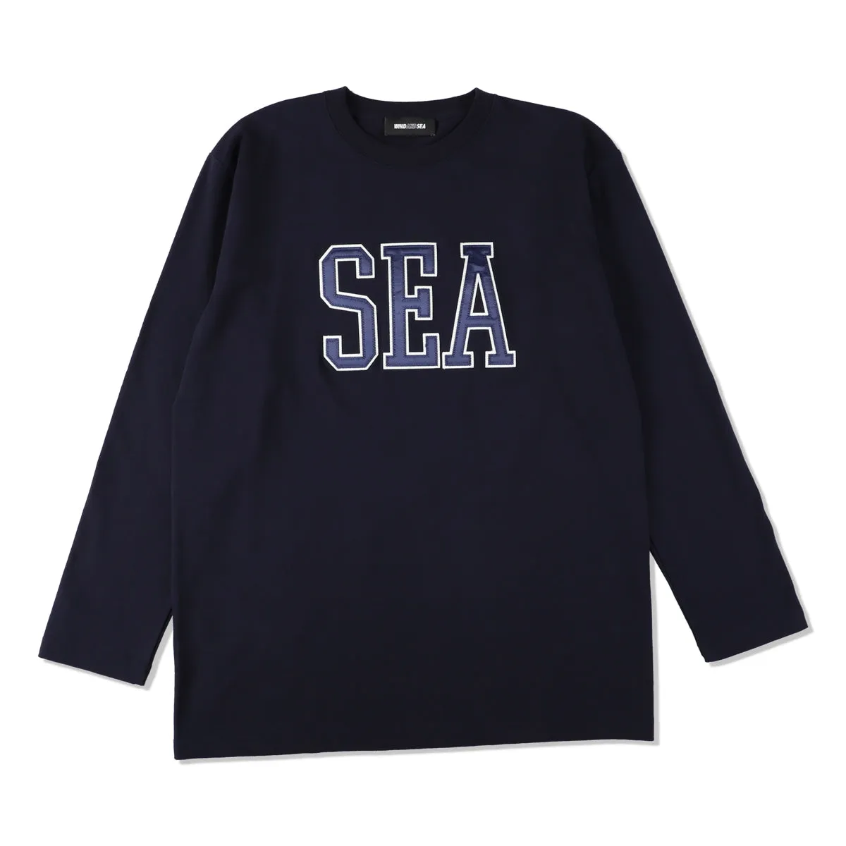 Satin Patch L/S Tee / NAVY