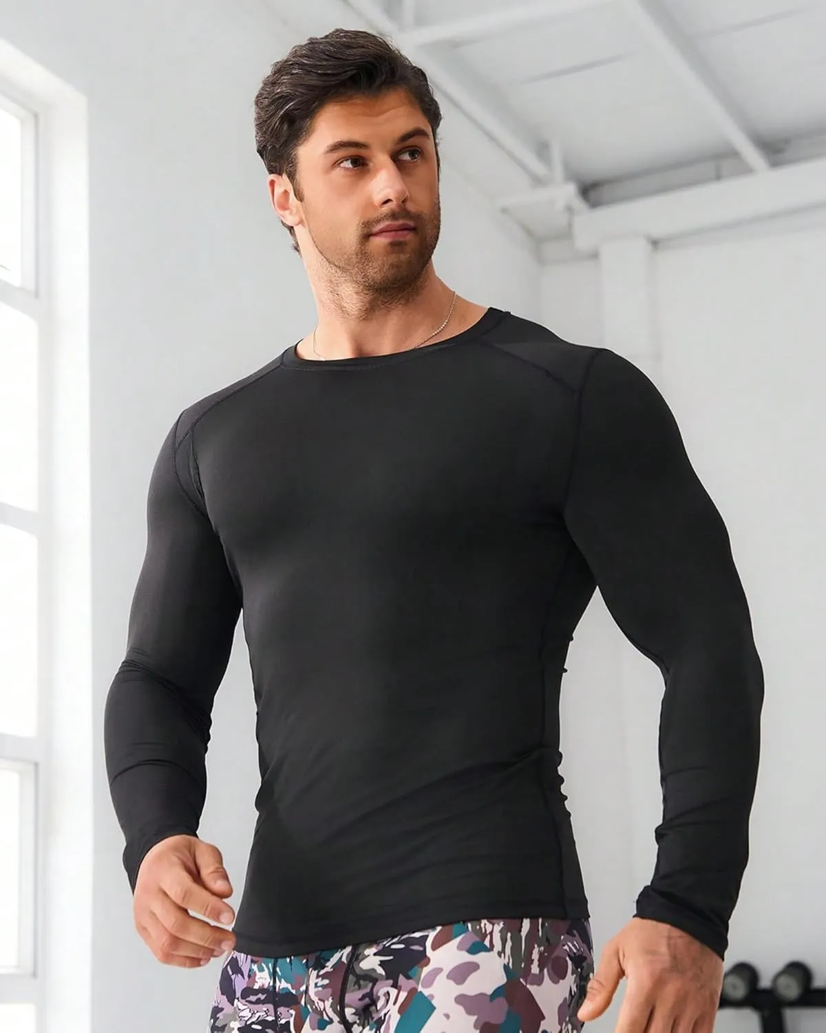 Sauna Shirt for Men Sweat Suit Compression T-Shirt Weight Loss Body Shaper Shirts for Workout Sports