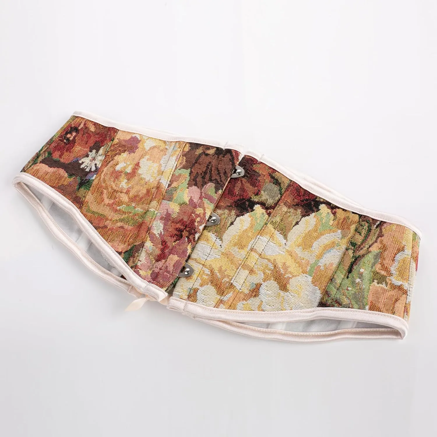 Scarlet Darkness Renaissance Corset Belt for Women Lace Up Floral Wide Waist Belt for Dresses