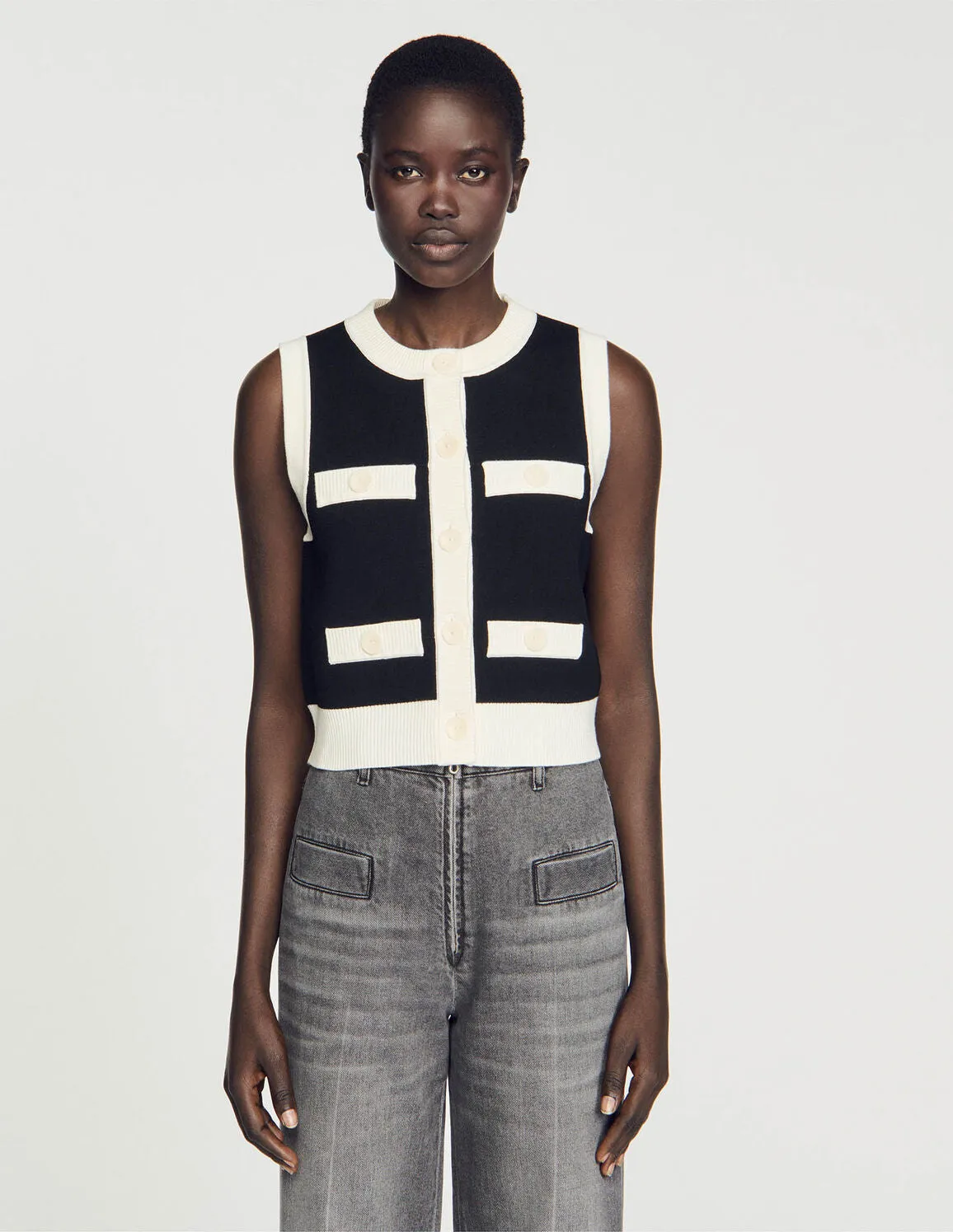Sleeveless Cardigan
