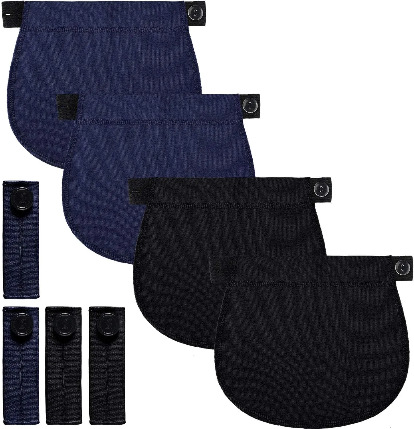 Syhood 6 Pieces Maternity Pants Extender Set Adjustable Waist Extenders Elastic Pant Button Extenders Pregnancy Stretch Band for Women Men