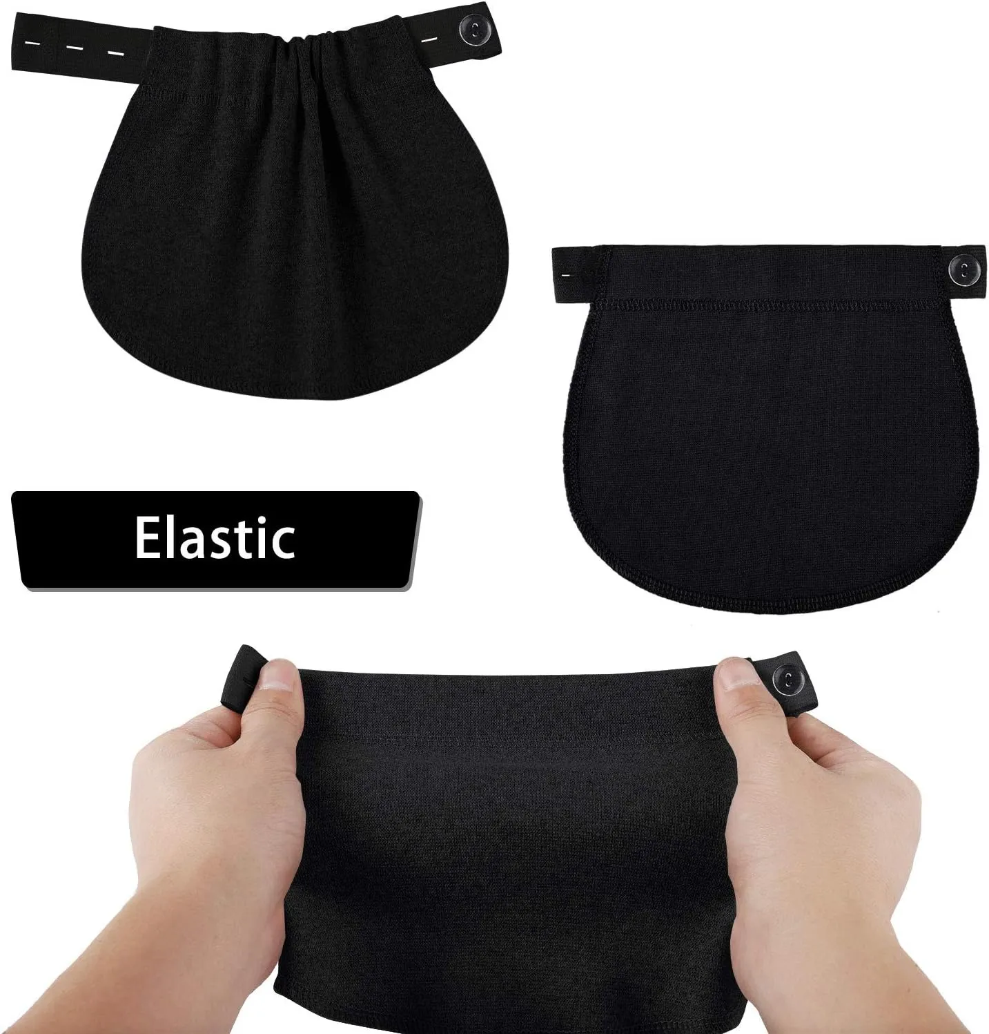 Syhood 6 Pieces Maternity Pants Extender Set Adjustable Waist Extenders Elastic Pant Button Extenders Pregnancy Stretch Band for Women Men