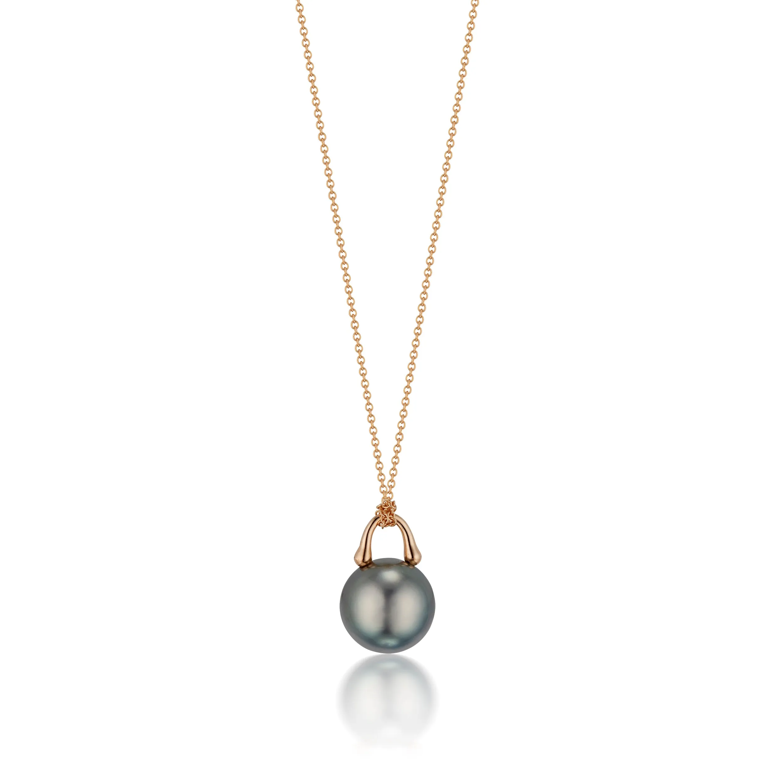 TreasureLock Tahitian Pearl Pendant 12-13mm in 18k Rose Gold