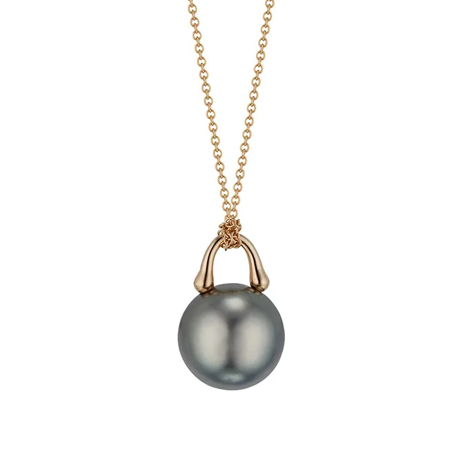 TreasureLock Tahitian Pearl Pendant 12-13mm in 18k Rose Gold