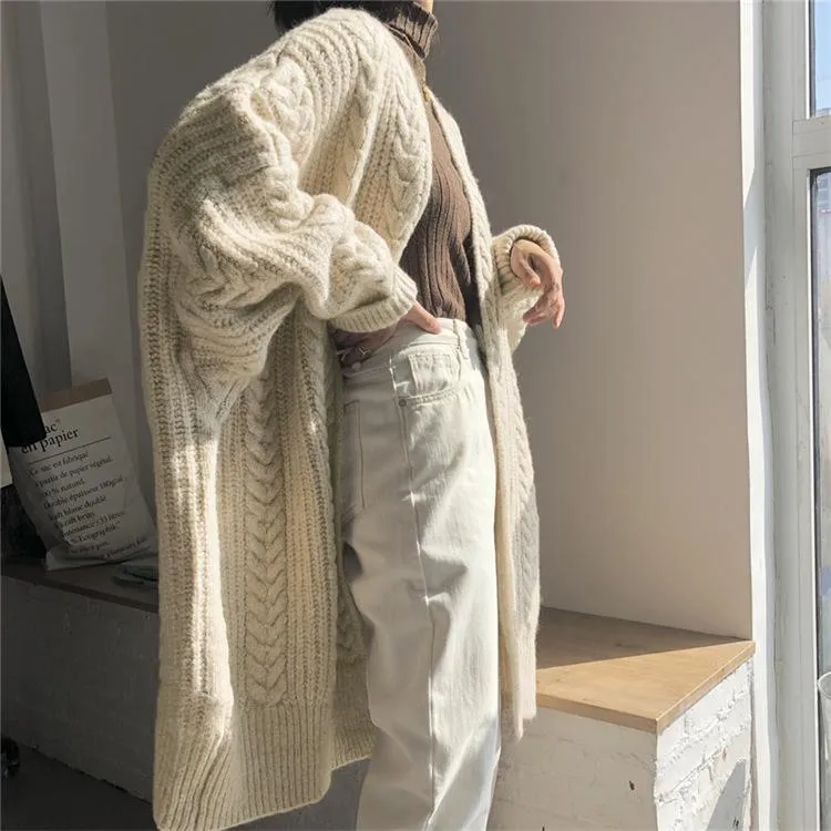 Vintage Fashion Knitting Loose Cardigans