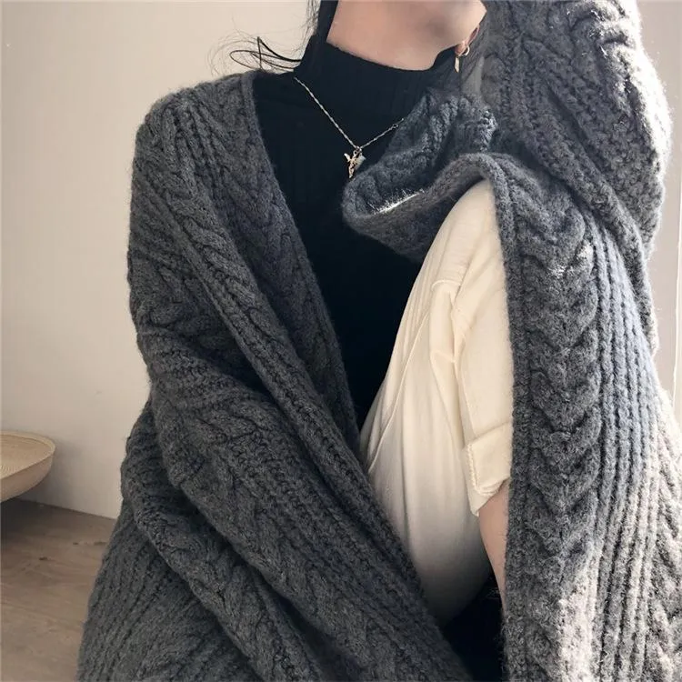 Vintage Fashion Knitting Loose Cardigans