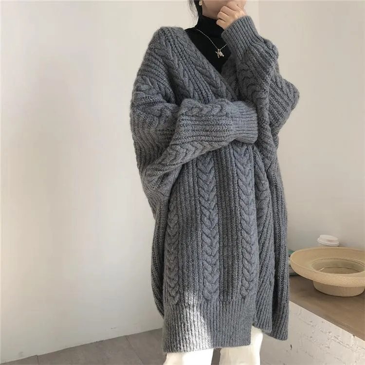 Vintage Fashion Knitting Loose Cardigans