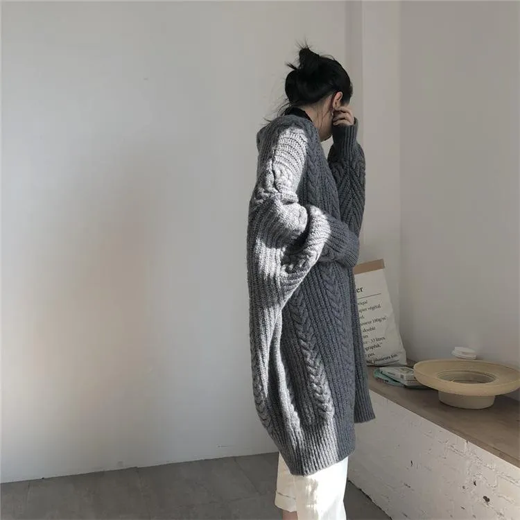 Vintage Fashion Knitting Loose Cardigans