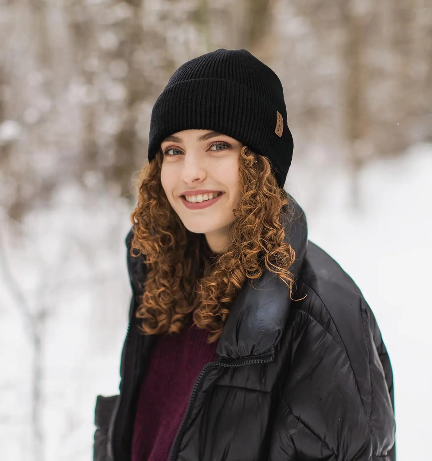 Wmcaps Winter Beanie for Men Women, Fleece Lined Beanie Soft Warm Knit Hat Ski Stocking Cuffed Cap