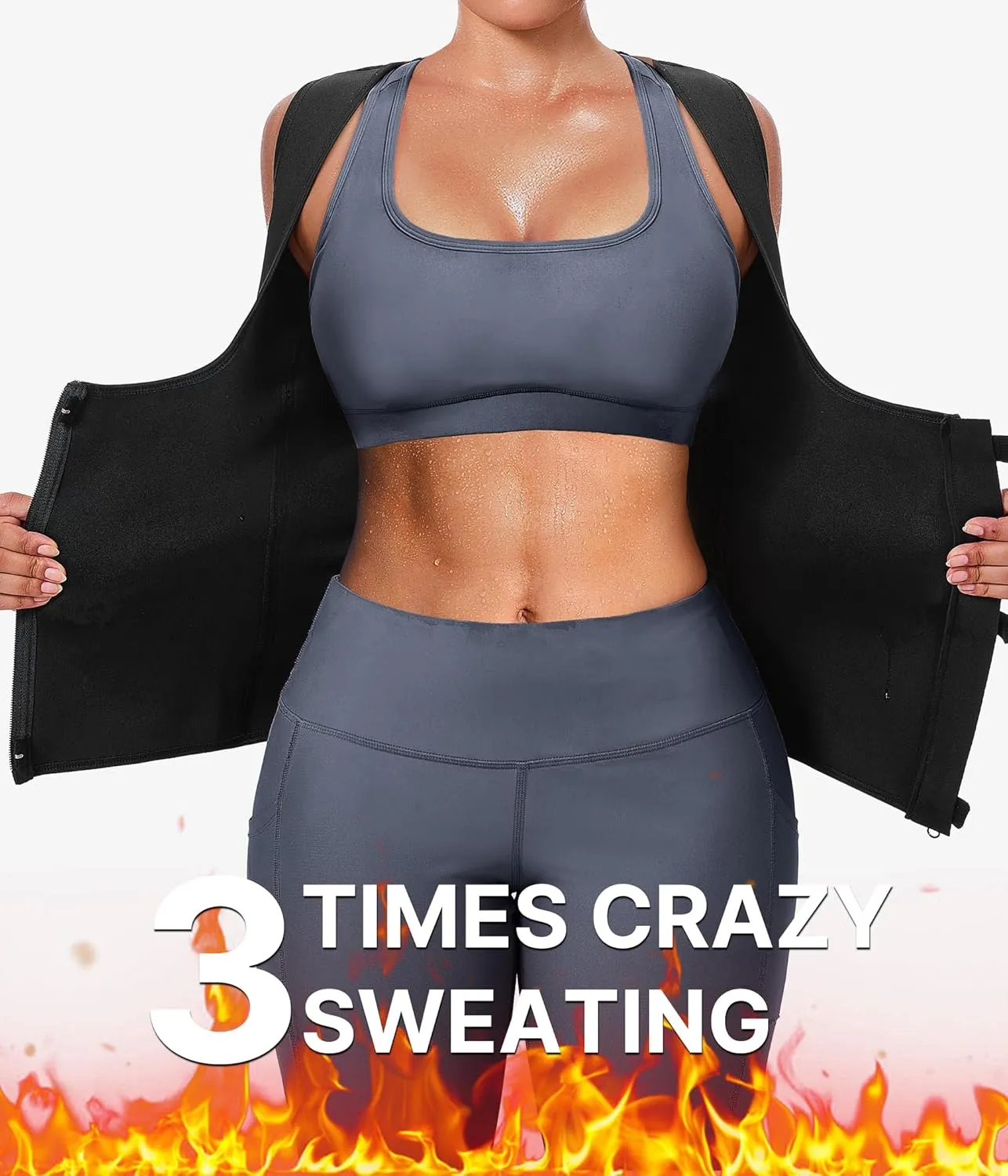 Womens' Sauna Suit Workout Sweat Body Shaper