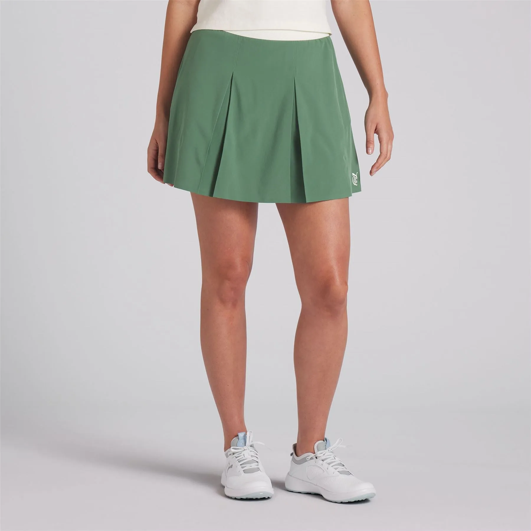 X QGC Womens Pleated Skirt Warm White - SS24