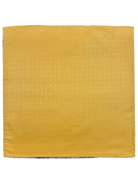 Yellow Star Print Silk Pocket Square