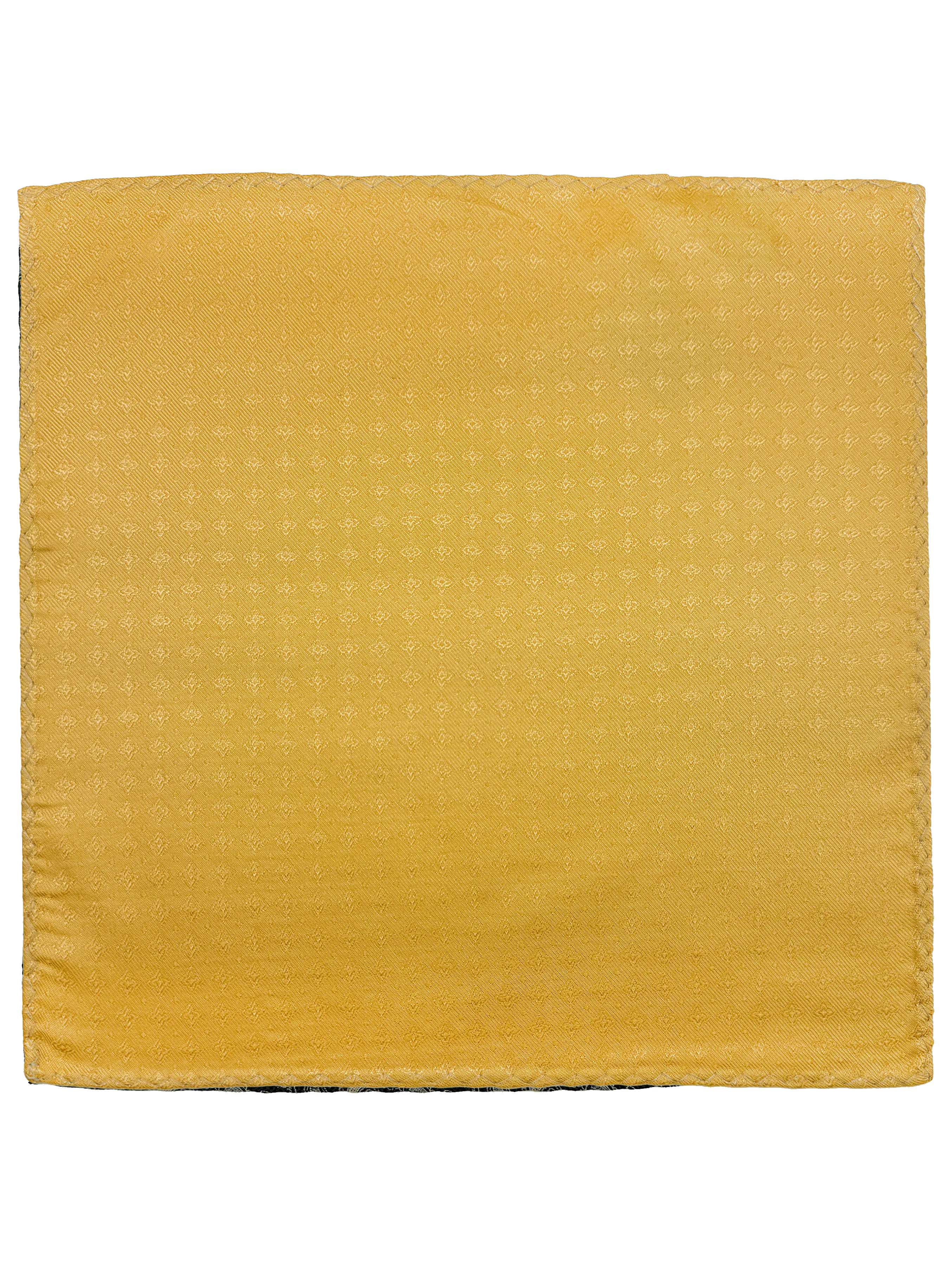 Yellow Star Print Silk Pocket Square