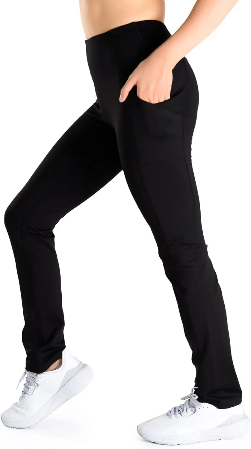 Yogipace 27"/29"/31"/33"/35"/37" Women's Fleece Lined Thermal Pants Yoga Straight Leg Winter Trousers
